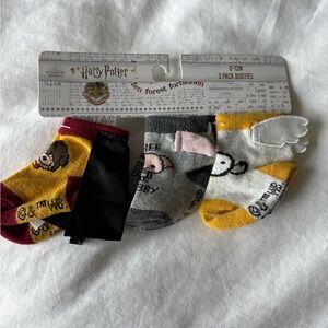 Harry Potter baby socks Size 0-12 Months 3-Pack Booties NWT